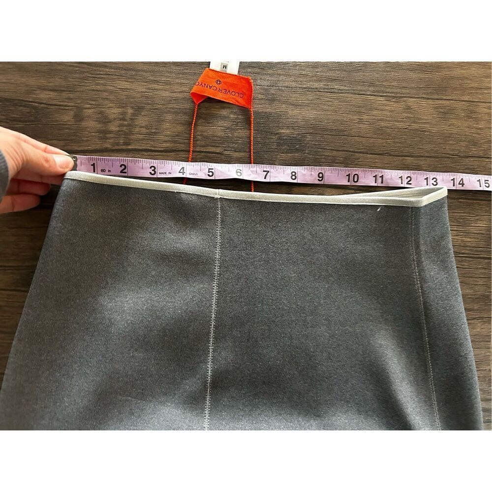 Clover Canyon Laser Skirt Size M Gray Neoprene Pencil Business Professional - Picture 13 of 13